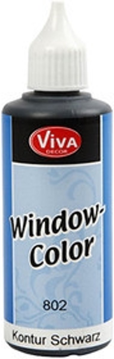 Window Color, zwart, Contour, 80ml [HOB-30419]